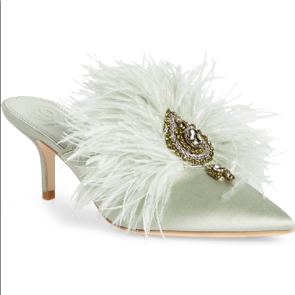 In search of Tory Burch Elodie Feather Mule shoes - Picture 5 of 6